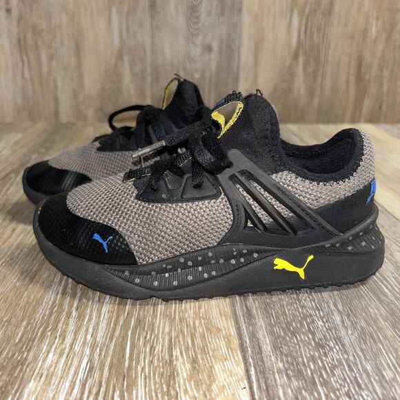 Puma Kids Youth US Size 1C Pacer Future City Escape Gray Black Sneaker Shoes - Picture 5 of 11